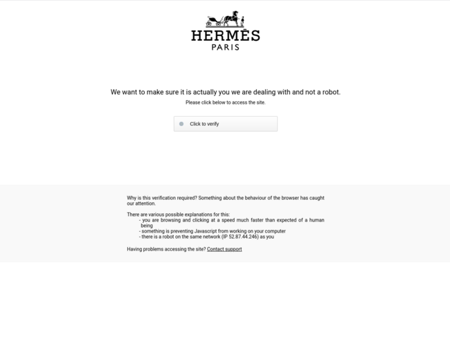 爱马仕Hermès中国官方网站首页截图，仅供参考